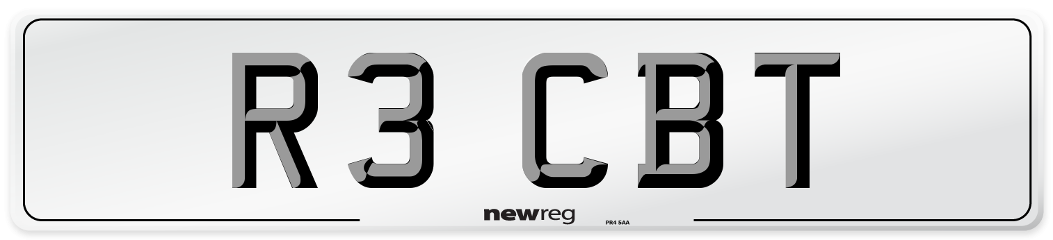 R3 CBT Number Plate from New Reg